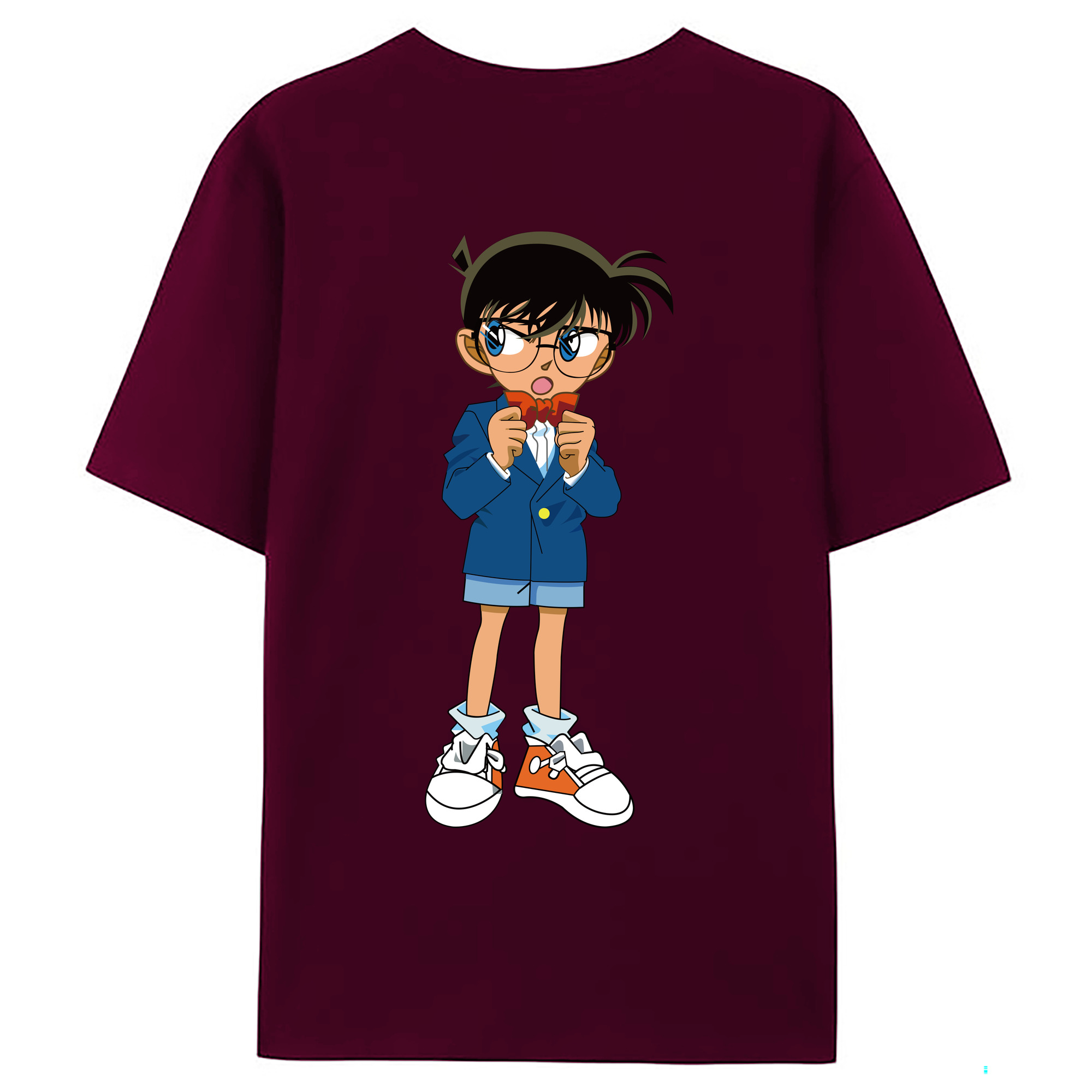 （画像用） 名探偵コナン 江戸川 コナン Detective Conan Conan Edogawa レディース半袖Tシャツ(バックプリント)